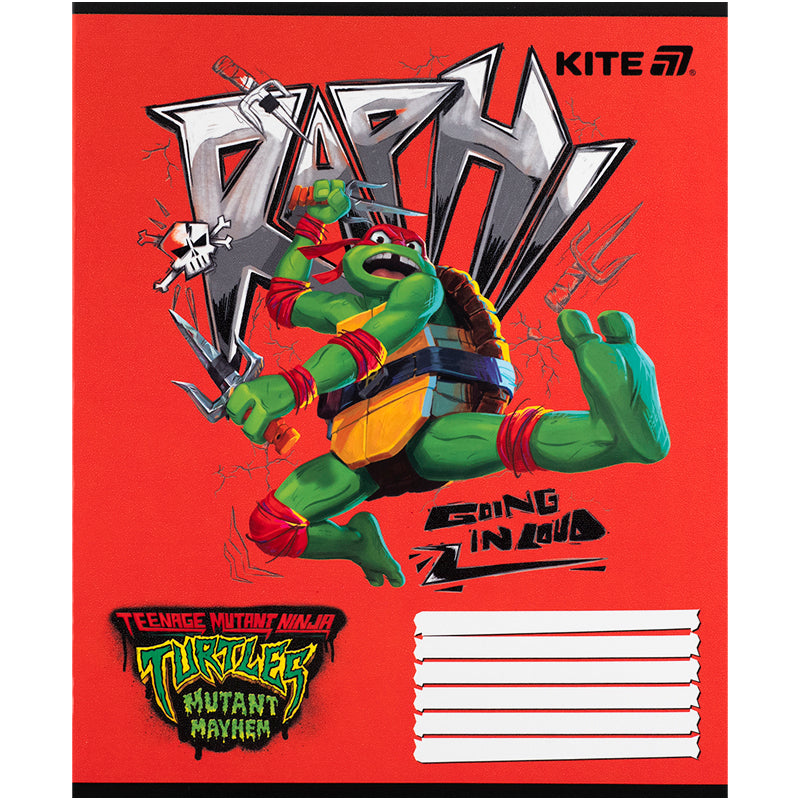 Зошит шкільний Kite Ninja Turtles NT25-235, 12 аркушів, коса лінія