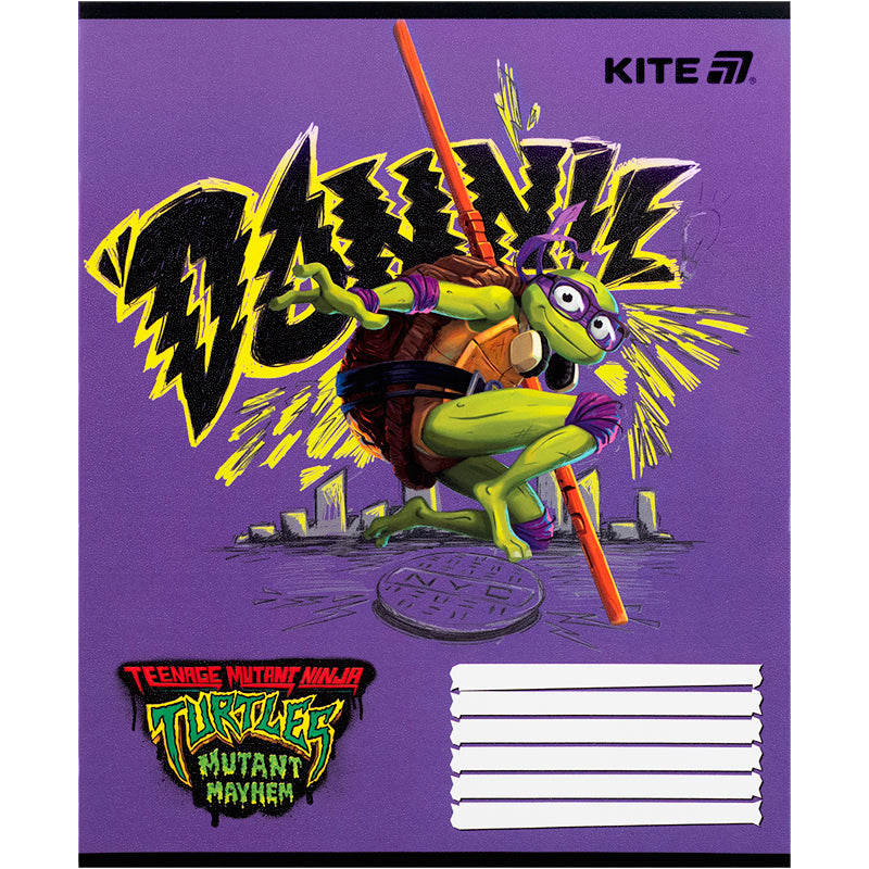 Зошит шкільний Kite Ninja Turtles NT25-235, 12 аркушів, коса лінія