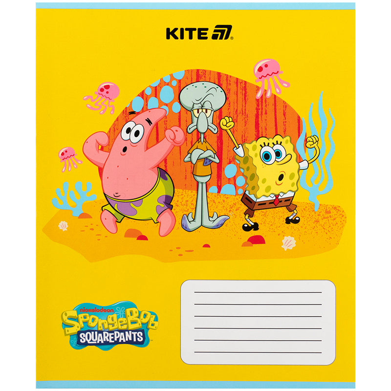 Зошит шкільний Kite SpongeBob SquarePants SB25-235, 12 аркушів, коса лінія