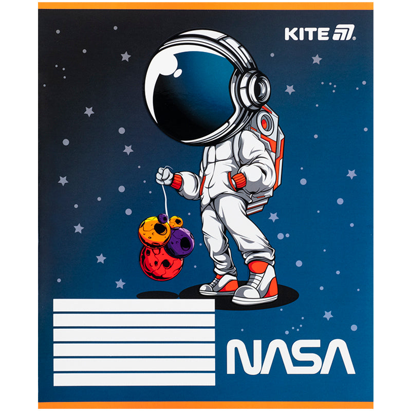 Зошит шкільний Kite NASA NS25-235, 12 аркушів, коса лінія
