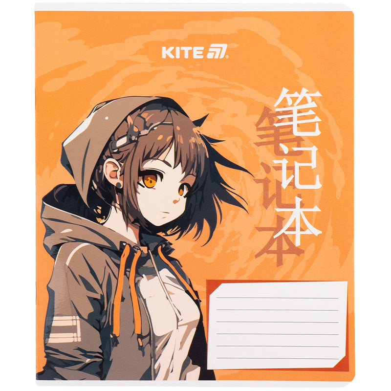 Зошит шкільний Kite Anime K25-236-1, 18 аркушів, клітинка