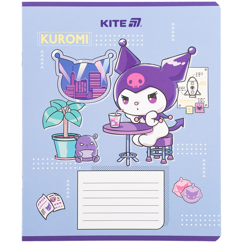 Тетрадь школьная Kite Kuromi HK25-236-1, 18 листов, клетка