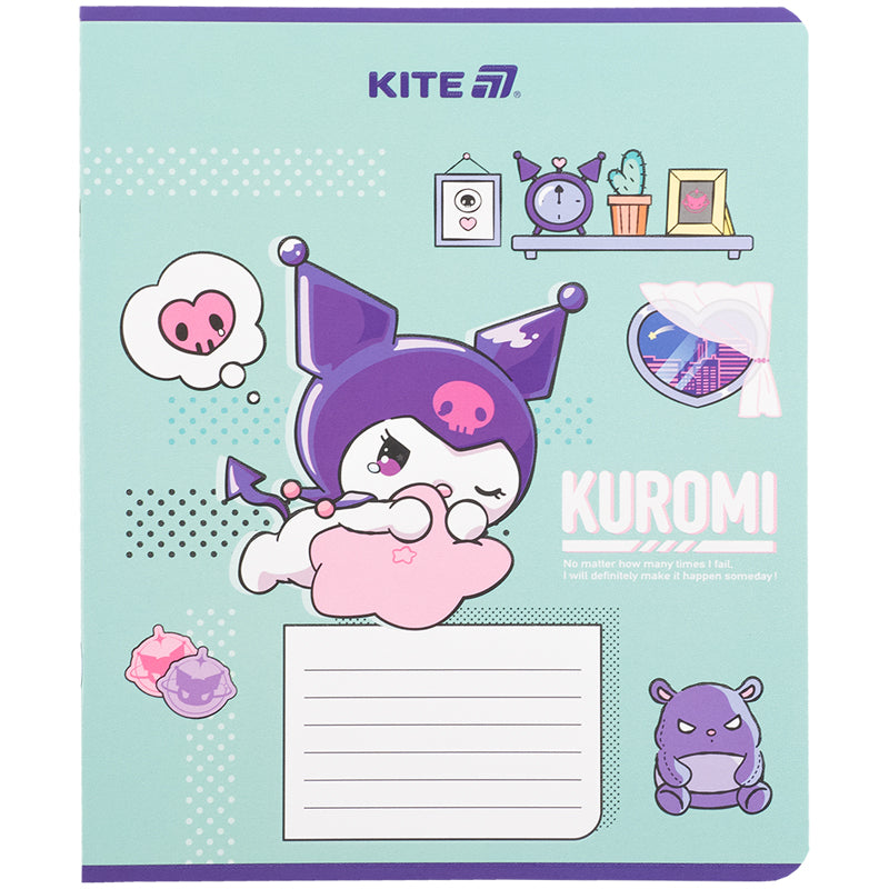 Тетрадь школьная Kite Kuromi HK25-236-1, 18 листов, клетка