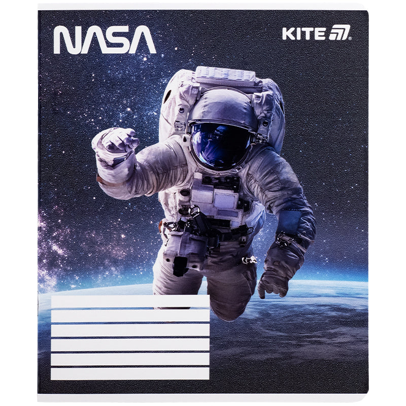 Тетрадь школьная Kite NASA NS25-236, 18 листов, клетка