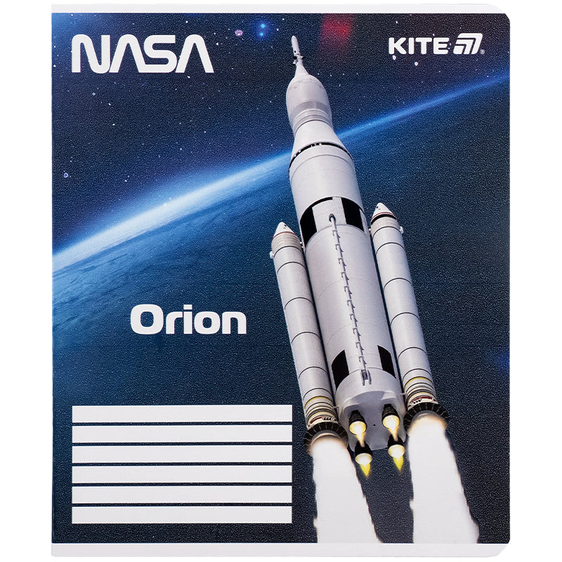 Тетрадь школьная Kite NASA NS25-236, 18 листов, клетка