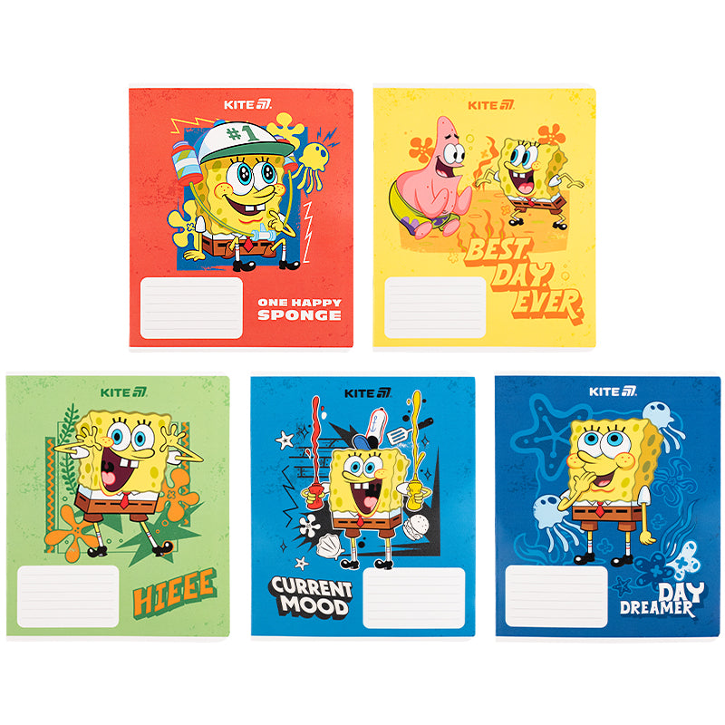 Тетрадь школьная Kite SpongeBob SquarePants SB25-236, 18 листов, клетка
