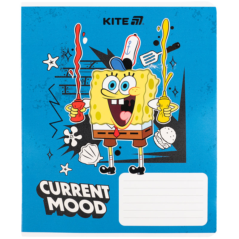 Тетрадь школьная Kite SpongeBob SquarePants SB25-236, 18 листов, клетка