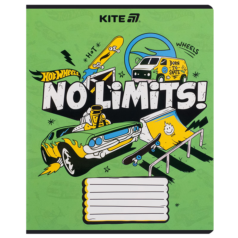 Зошит шкільний Kite Hot Wheels HW25-237, 18 аркушів, лінія