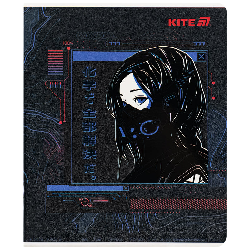 Зошит шкільний Kite Anime K25-238-1, 24 аркуші, клітинка