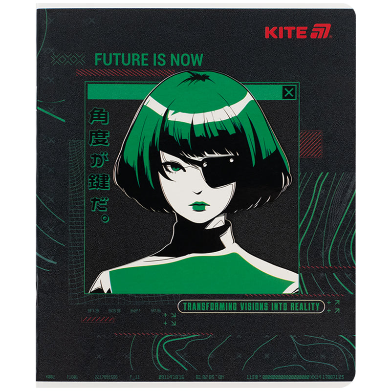Зошит шкільний Kite Anime K25-238-1, 24 аркуші, клітинка