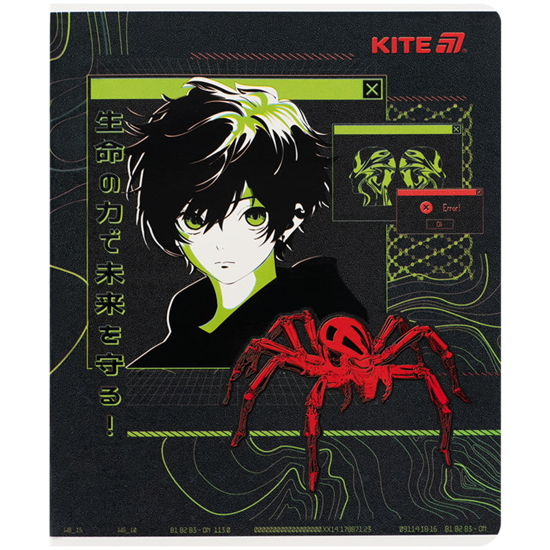 Зошит шкільний Kite Anime K25-238-1, 24 аркуші, клітинка