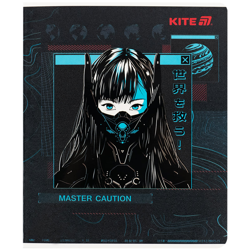 Зошит шкільний Kite Anime K25-238-1, 24 аркуші, клітинка