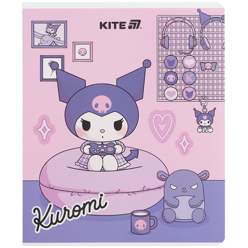 Зошит шкільний Kite Kuromi HK25-238, 24 аркуші, клітинка