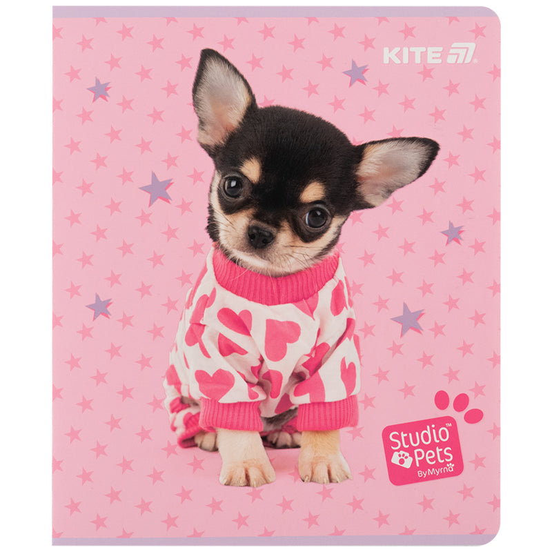Тетрадь школьная Kite Studio Pets SP25-238, 24 листа, клетка