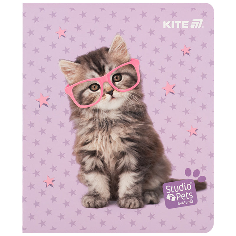 Тетрадь школьная Kite Studio Pets SP25-238, 24 листа, клетка