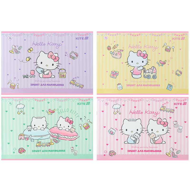 Тетрадь для рисования Kite Hello Kitty HK25-241-1, 12 листов