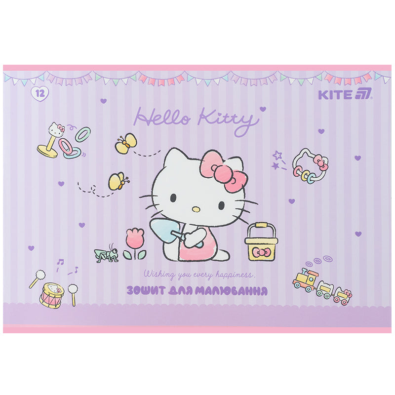 Тетрадь для рисования Kite Hello Kitty HK25-241-1, 12 листов