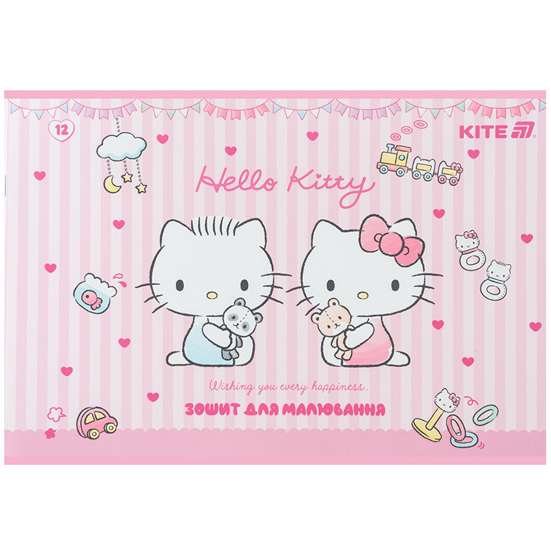 Тетрадь для рисования Kite Hello Kitty HK25-241-1, 12 листов