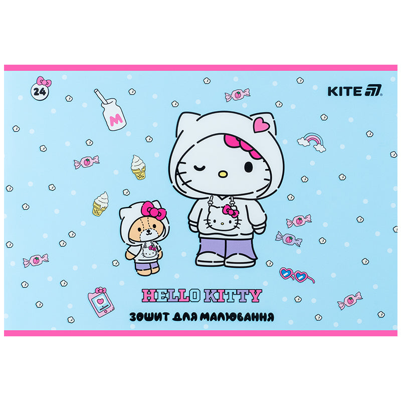 Тетрадь для рисования Kite Hello Kitty HK25-242-1, 24 листа