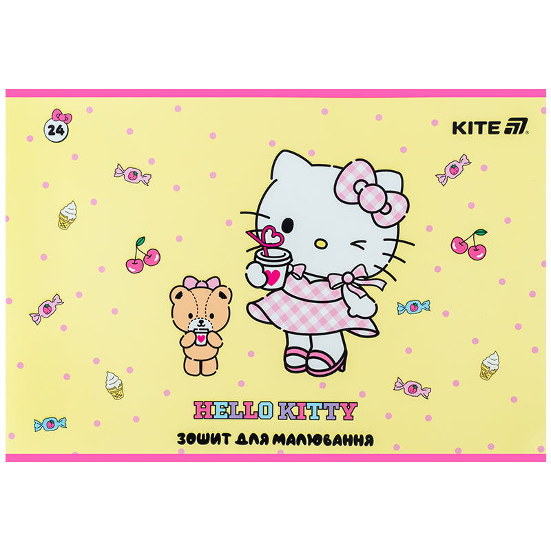 Тетрадь для рисования Kite Hello Kitty HK25-242-1, 24 листа