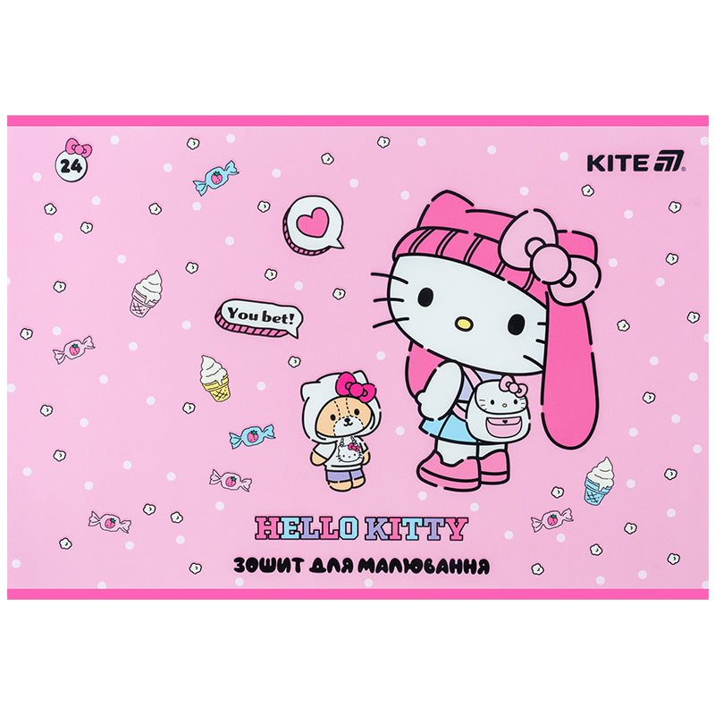 Тетрадь для рисования Kite Hello Kitty HK25-242-1, 24 листа