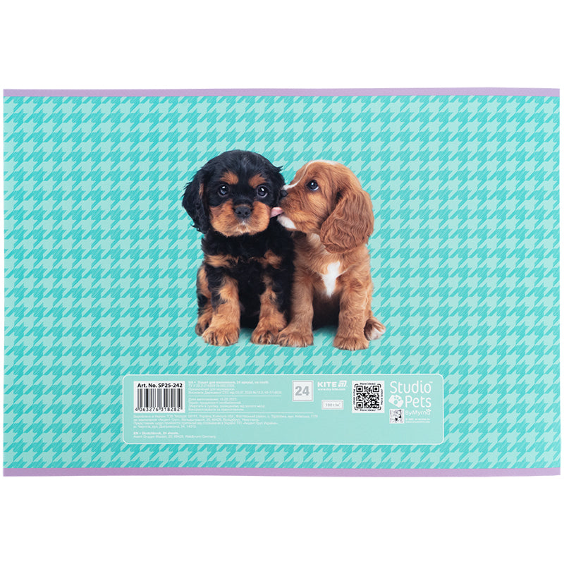Зошит для малювання Kite Studio Pets SP25-242, 24 аркуші