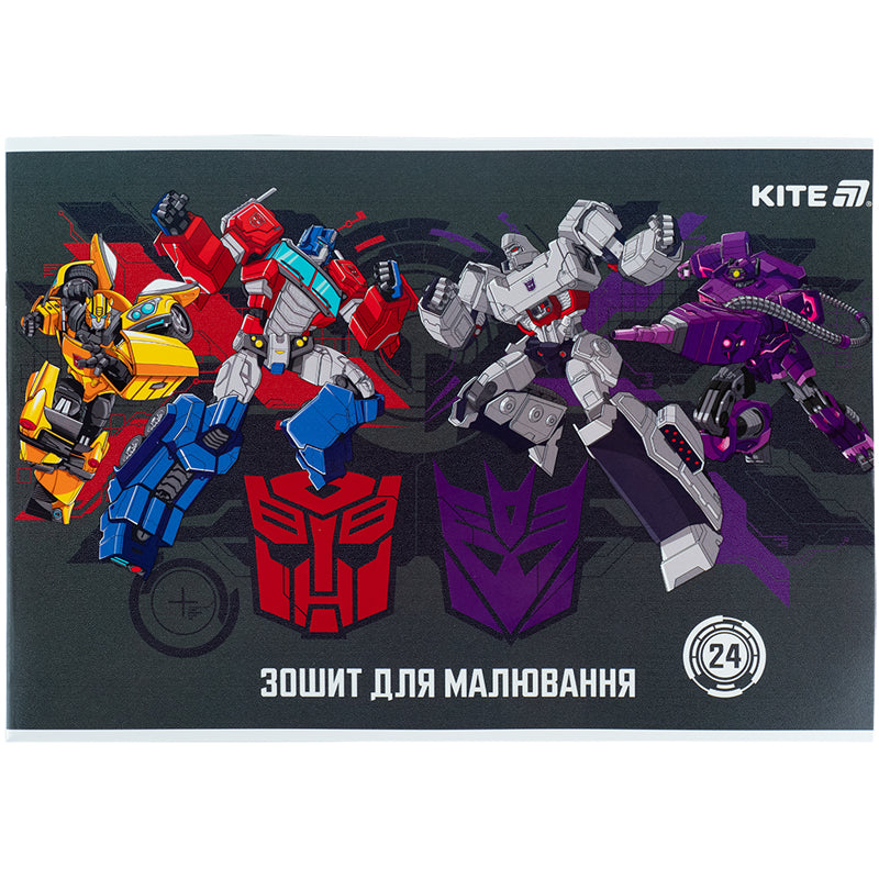 Зошит для малювання Kite Transformers TF25-242, 24 аркуші