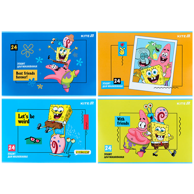 Зошит для малювання Kite SpongeBob SquarePants SB25-242, 24 аркуші