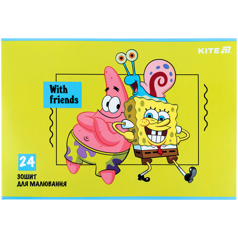 Зошит для малювання Kite SpongeBob SquarePants SB25-242, 24 аркуші