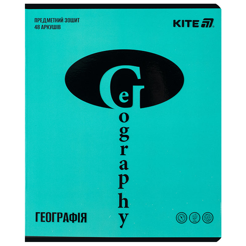 Зошит предметний Kite Bright K25-240-15, 48 аркушів, клітинка, географія