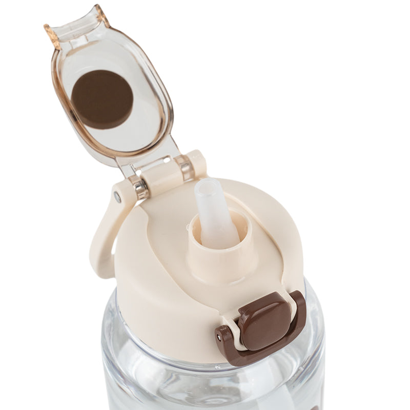 Бутылочка для воды Kite K25-1217-1, 700 мл, бело-коричневая