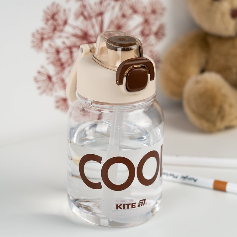 Бутылочка для воды Kite K25-1217-1, 700 мл, бело-коричневая