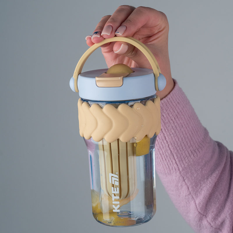 Стакан для воды Kite K25-1230-1, 700 мл, бежево-голубой