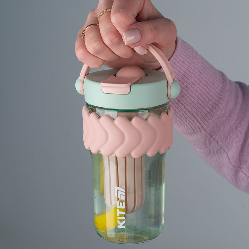 Стакан для воды Kite K25-1230-3, 700 мл, мятно-розовый