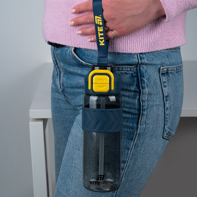 Бутылочка для воды Kite K25-1234-1, 800 мл, серо-желтаята