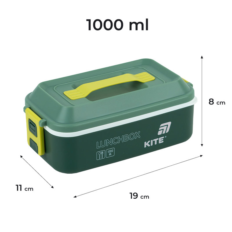 Ланчбокс Kite K25-1183-3, 1000 мл, зелений