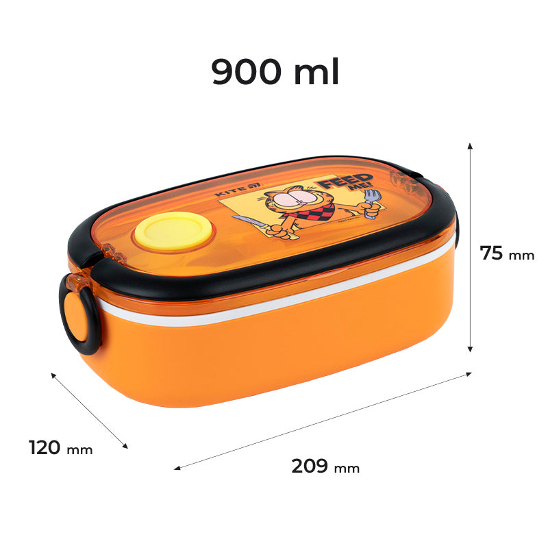 Ланчбокс Kite Garfield GF25-1180, 900 мл, помаранчевий