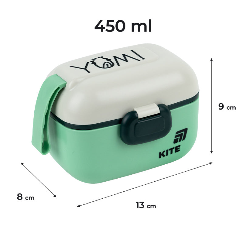 Ланчбокс Kite K25-1185-3, 450 мл, зелений