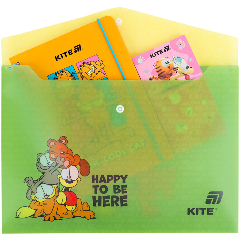 Папка на кнопці Kite Garfield GF25-244-2, А4