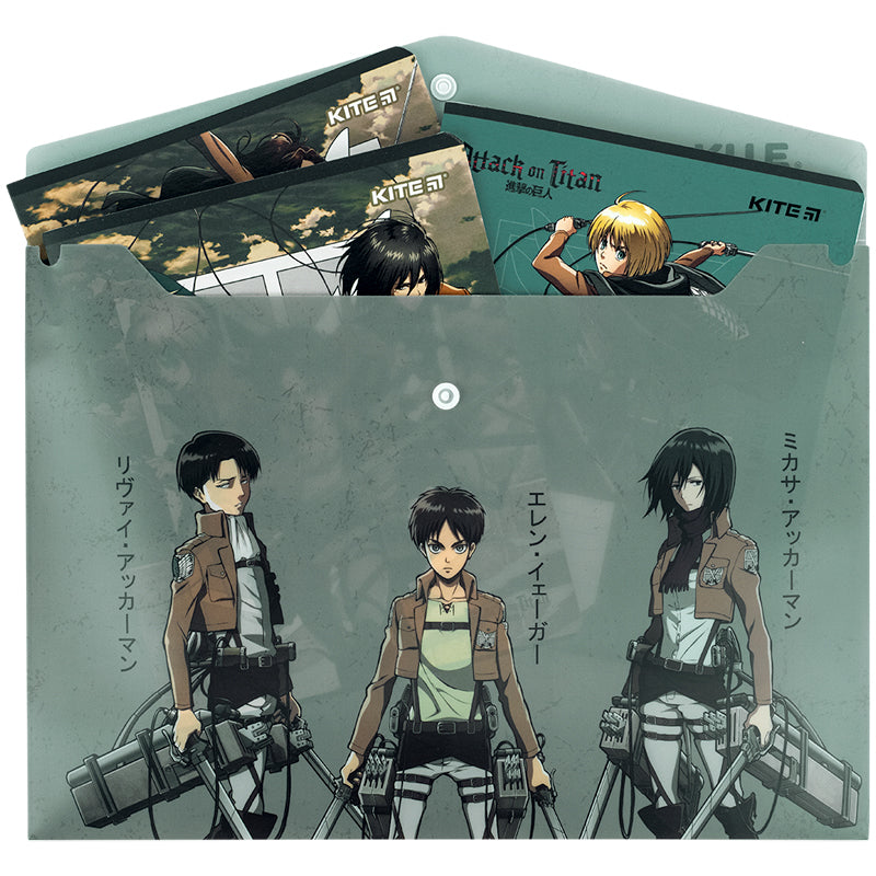 Папка на кнопці Kite Attack on Titan AT25-244, А4