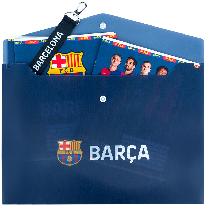 Папка на кнопці Kite FC Barcelona BC25-244, А4
