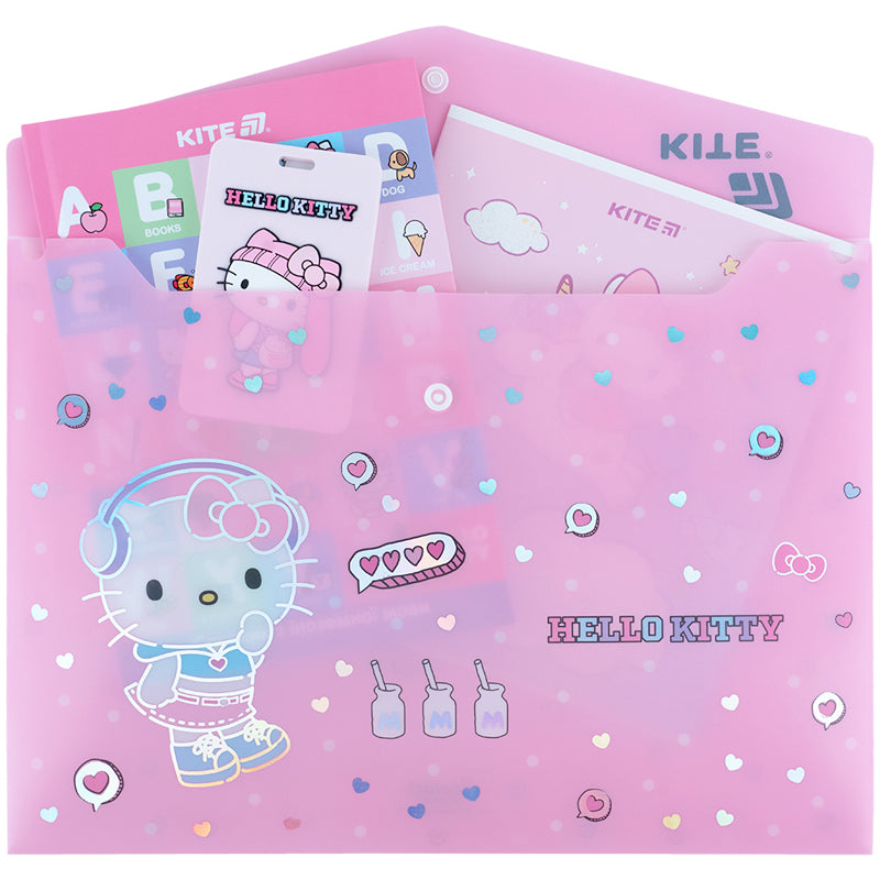Папка на кнопці Kite Hello Kitty HK25-244-4, А4