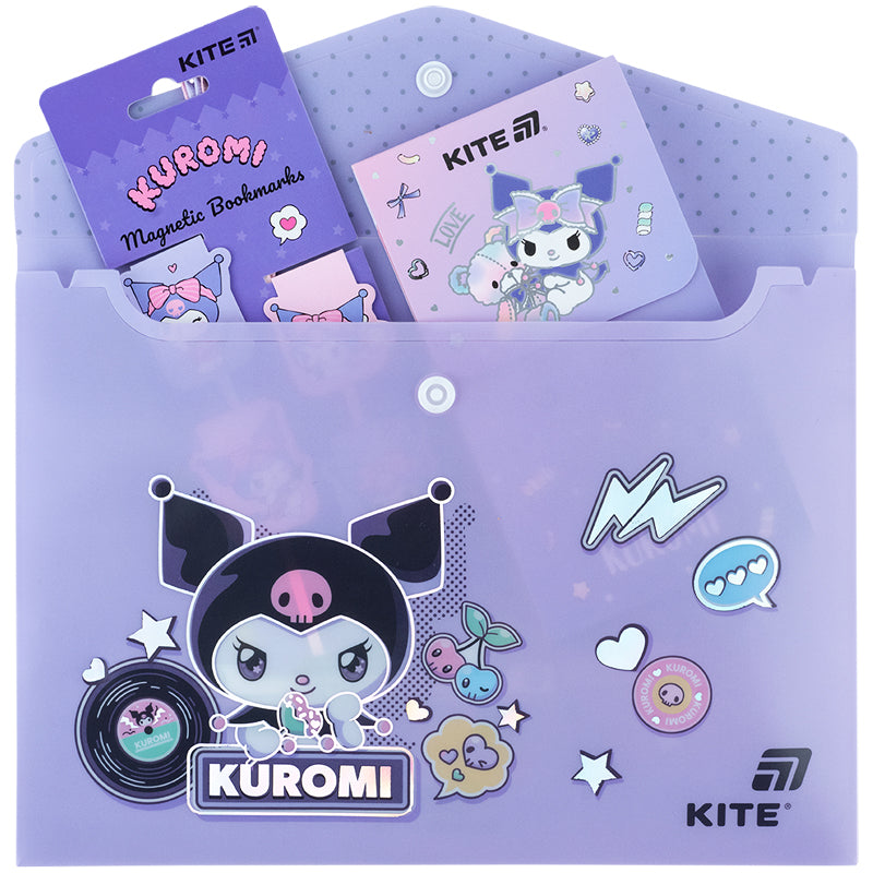 Папка на кнопці Kite Kuromi HK25-245-1, А5