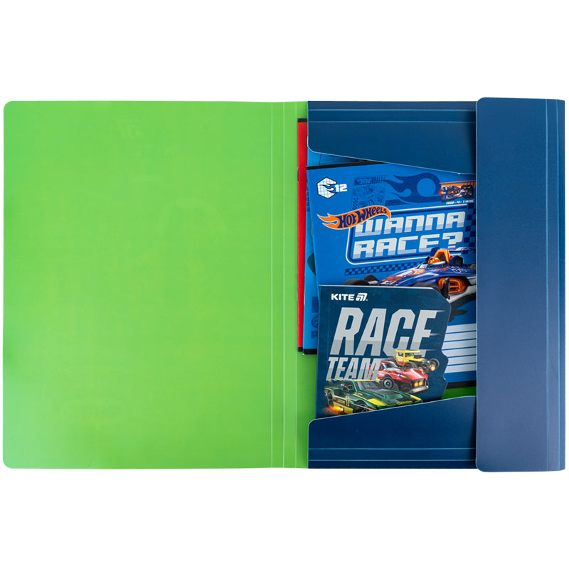Папка на резинках Kite Hot Wheels HW25-247, A4