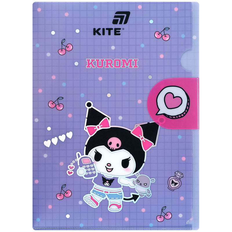 Папка-куточок з клапаном Kite Kuromi HK25-248-1, A4