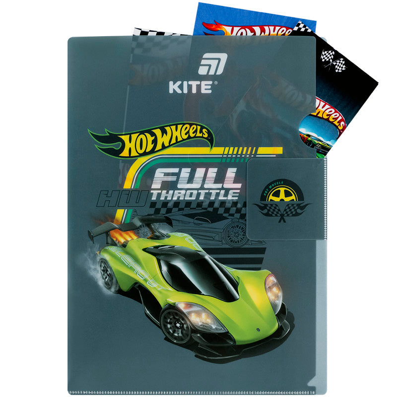 Папка-куточок з клапаном Kite Hot Wheels HW25-248-1, A4