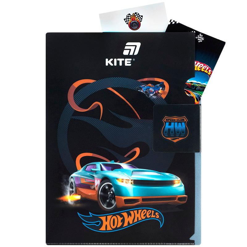 Папка-куточок з клапаном Kite Hot Wheels HW25-248-2, A4