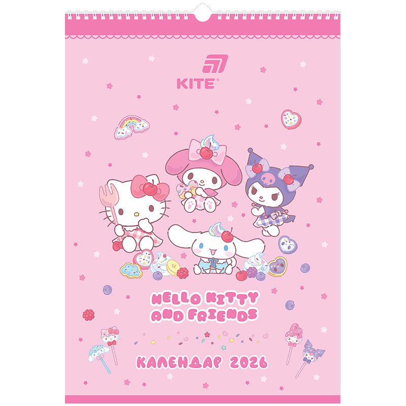 Календар-планер настінний Kite Hello Kitty HK26-440 на 2026 р.