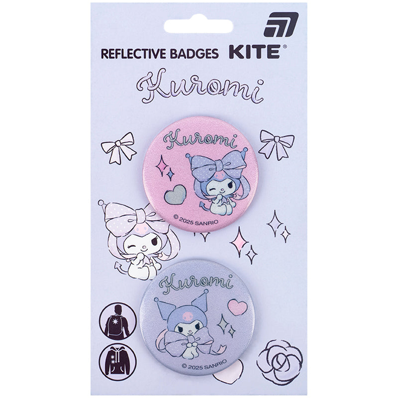 Набір значків світловідбиваючих Kite Kuromi HK25-107-2