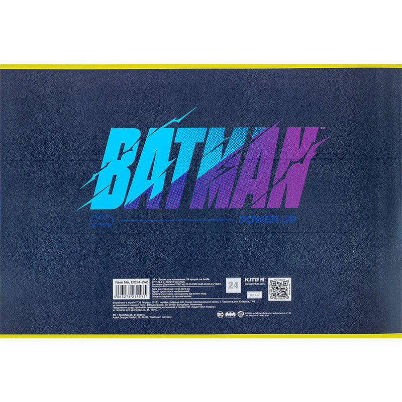 Зошит для малювання Kite DC Comics 24-242, 24 аркуша